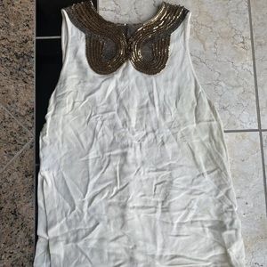 Phillip Lim 3.1 100% Silk Nude Embroidered Blouse